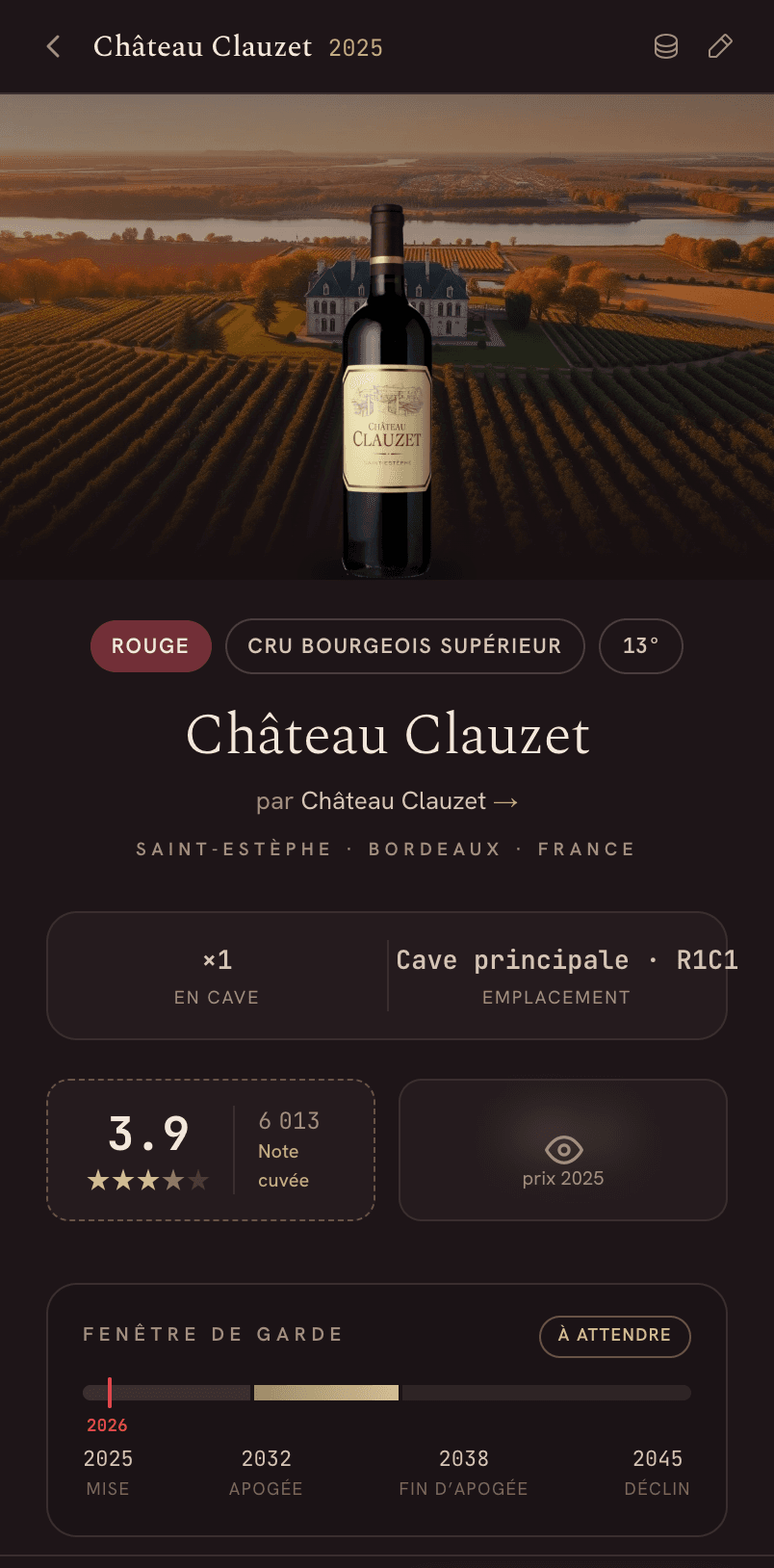 Fiche vin Tire-Bouchon — Château Clauzet