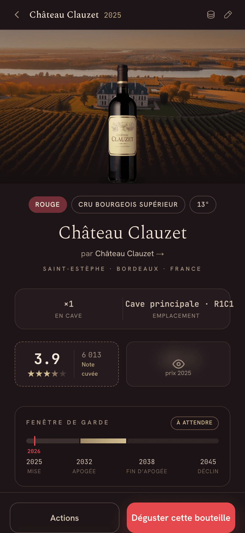Fiche vin Tire-Bouchon — Château Clauzet