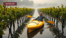 Illustration de l'article : Il Taille ses Vignes en Kayak : le Geste Viral d'un Viticulteur de l'Aude