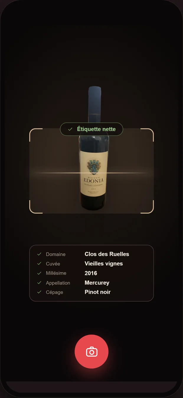 Photographiez l’étiquette